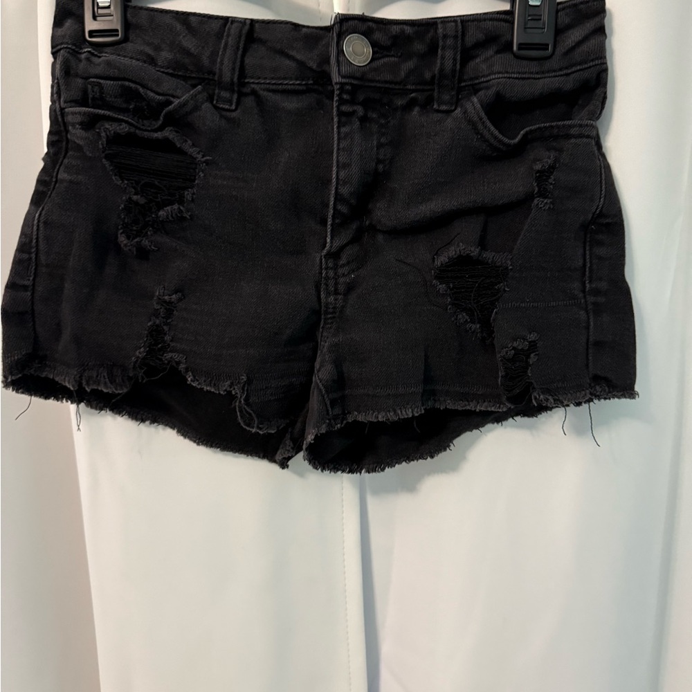 SO Black Distressed Jean Shorts